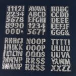 Silver Gem Letter & Numbers Stickers 1 Inch Letters, 130 Count (Pack of 6 Sheets) - Front View by Nari Haat, Indian e...