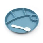 Biodegradable 5-Compartment Food Plate for Kids, BPA-Free (1 Pc) - Closeup Embroidery by Nari Haat, Indian ethnic wea...