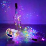 Wine Bottle Cork LED String Light, 2M Cable Multicolor, Battery Operated (1 Pc) - Neckline Detail by Nari Haat, India...