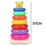 Plastic Baby Kids Teddy Stacking Ring Jumbo Stack Up Educational Toy 7pc - Full Detail by Nari Haat, Indian ethnic we...