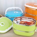 Lunch Box 900/1800ml Stainless Steel Kitchen Insulated Thermal Lunch Box - Neckline Detail by Nari Haat, Indian ethni...