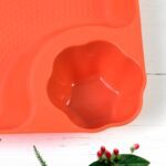 Plastic Plates with Dipping Saucer & Round Dip Part (1 Pc / 18×16 Cm / 1 Pc) - Back View by Nari Haat, Indian ethnic...