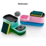 2 in 1 Plastic Dish Soap Liquid Dispenser Sponge Holder ,Sabudani  (1 Set) - Neckline Detail by Nari Haat, Indian eth...