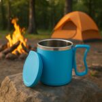 300ml Stainless Steel Mug: Insulated, Leakproof Lid, Hot/Cold Drinks (Mix Color) - Back View by Nari Haat, Indian eth...