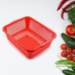 Plastic 3 Pieces Kitchen Large Dish Rack Drainer Vegetables Fruits Washing Basket - Sleeve Design by Nari Haat, India...
