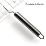 Square Stainless Steel Barbecue Grill with Steel Handle - Full Detail by Nari Haat, Indian ethnic wear, women clothin...