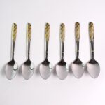 Stainless Steel Table Spoons / Baby Spoon Set Set of 6 - Neckline Detail by Nari Haat, Indian ethnic wear, women clot...
