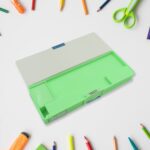 Multipurpose Compass Box (2 Compartments): Cartoon Pencil Case for Kids - Sleeve Design by Nari Haat, Indian ethnic w...