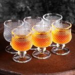 Juice water Glass Tumbler, Water glass (Set of 6 pcs / 185 ML) - Neckline Detail by Nari Haat, Indian ethnic wear, wo...