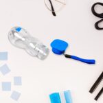 Transparent Travel Portable Water Bottle with Carry Straps (280 ML / 1 Pc) - Neckline Detail by Nari Haat, Indian eth...