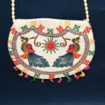 11 inch Handcrafted Cotton Embroidered Shoulder Bag for Girls & women (1 Pc) - Sleeve Design by Nari Haat, Indian eth...