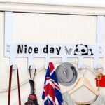 Heavy-Duty Carbon Steel Over Door Hook Rack for Towels & Coats (1 Pc, 6 Hooks) - Full Detail by Nari Haat, Indian eth...