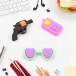 Fancy Colorful Eraser Set for Kids’ Parties & School (1 Set, Mixed Design) - Sleeve Design by Nari Haat, Indian eth...