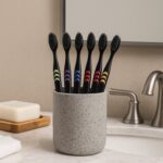 Soft Toothbrush with Plastic Round Box for Adults & Kids (Set of 10 Pcs) - Front View by Nari Haat, Indian ethnic wea...