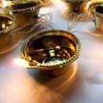 LED Diya Series Light, Fairy Lights for Diwali Decoration (16 Diya) - Front View by Nari Haat, Indian ethnic wear, wo...