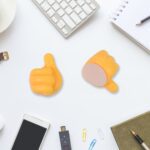 Self Adhesive Hooks for Cable Clips, Desktop Cable Organizer (6 Pcs Set / Mix Design) - Neckline Detail by Nari Haat,...