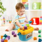 Baby First Block Set Kids Non-Toxic Abcd Geometric Shape Sorting & Stacking (1 Set) - Neckline Detail by Nari Haat, I...