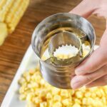 Corn Cutter Stainless Steel Stripping Kernels Remover (1 Pc) - Closeup Embroidery by Nari Haat, Indian ethnic wear, w...