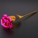 Gold Rose Artificial Rose Flower With Gift Box, Plastic Flowers Best Gifts for Friend Girl Wife Women, Golden Rose Gi...