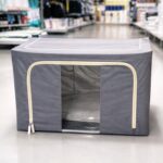 Foldable Steel Frame Clothes Storage Organizer Bag 60x43x32cm (Mix Color) - Back View by Nari Haat, Indian ethnic wea...