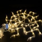 Swastik Om Curtain Decorative LED String Lights with 12 Props for Diwali & Home - Fabric Detail by Nari Haat, Indian ...