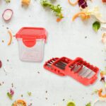 Multifunction Vegetable Cutter Manual Vegetable Quick Dicer Fruit and Vegetable - Neckline Detail by Nari Haat, India...