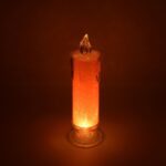 Red LED Flameless Pillar Candle for Home Decor
