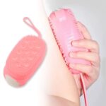 Super Soft Silicone Bath Brush – Double-Sided Body Scrubber for Exfoliation - Closeup Embroidery by Nari Haat, Indi...