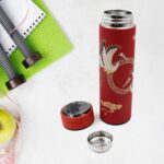 Printed Smart Vacuum Insulated Water Bottle with LED Temperature Display (1 Pc / 500 ML Approx / Multicolor) - Back V...