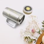 Multifunctional Double-Wall Thermos Water Bottles for Office Mug, Home, Travel(400ml) - Closeup Embroidery by Nari Ha...