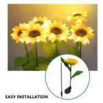 2 Pc Outdoor Solar Sunflower Lights – Waterproof Garden Landscape Stake Light - Sleeve Design by Nari Haat, Indian ...