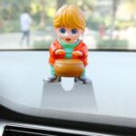Creative Solar Drummer Car Aromatherapy, Solar Powered Car Air Freshener (1 Pc) - Neckline Detail by Nari Haat, India...