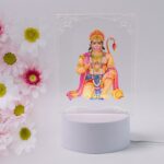 Beautiful 3D Lord Hanuman Frame with soft white light (1 Pc) - Fabric Detail by Nari Haat, Indian ethnic wear, women ...