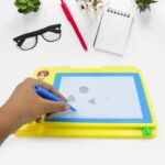 Children’s Magic Slate Doodle Pad Erasable Drawing & Writing Board (1 Pc) - Closeup Embroidery by Nari Haat, Indian...