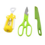 Multifunction Kitchen Tool Set – Stainless Steel & Plastic Knife and Scissors - Full Detail by Nari Haat, Indian et...