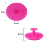 Bath & Facial Cleansing Brush, Soft Silicone Face Scrubber (2 Pc Set) - Back View by Nari Haat, Indian ethnic wear, w...