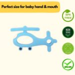 Silicone Helicopter Shape Teether for Baby (1 Pc / Mix Color) - Neckline Detail by Nari Haat, Indian ethnic wear, wom...