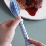 3 in 1 Reusable Spoon, Knife Forks Tableware, Spoon (3 Pcs Set) - Back View by Nari Haat, Indian ethnic wear, women c...