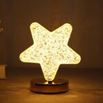 Star Crystal Diamond Touch Lamp – USB Rechargeable, 3-Way Dimmable - Closeup Embroidery by Nari Haat, Indian ethnic...