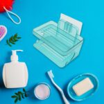 Wall Mounted 2 Layer Soap Holder with Hook (2 Layer 1 Pc) - Neckline Detail by Nari Haat, Indian ethnic wear, women c...