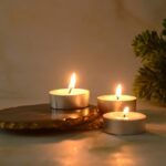 Tealight Candles Set, Smokeless Candles, Diwali (50 Pcs set) - Closeup Embroidery by Nari Haat, Indian ethnic wear, w...