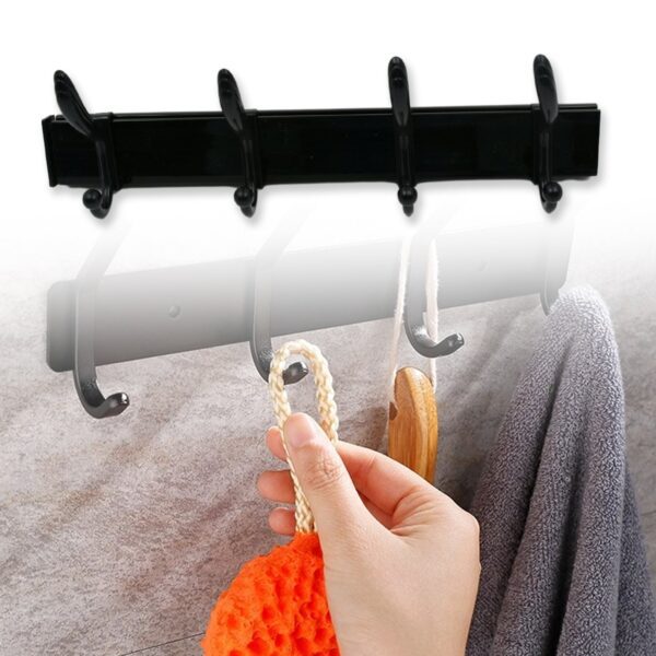 Extra Long 4-Hook Wall Mounted Coat Hanger
