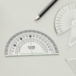 4-Piece Geometry Set, Triangle Ruler Protractor Straight Ruler - Neckline Detail by Nari Haat, Indian ethnic wear, wo...