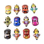 Mini Pull Back Car & Aeroplane PVC Plastic Pull Back Car Cartoon Toys (12 Pcs Set) - Sleeve Design by Nari Haat, Indi...