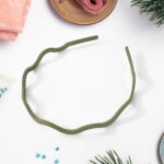 Plastic Simple Headbands Comb Headbands Hairbands (1 Pc) - Neckline Detail by Nari Haat, Indian ethnic wear, women cl...