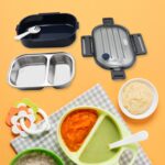 304 Stainless Steel Thermal Lunch Box (500ML) - Closeup Embroidery by Nari Haat, Indian ethnic wear, women clothing, ...