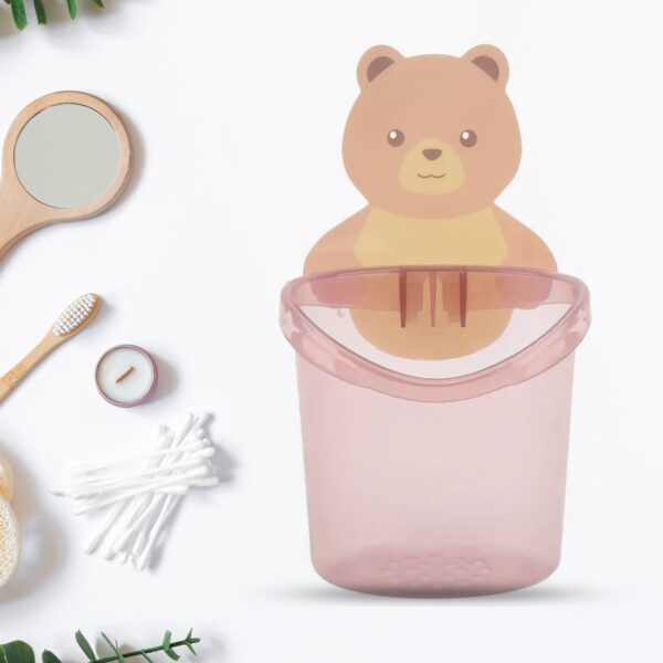 Teddy Bear Wall Mount Toothbrush Holder