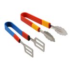 Stainless Steel Multipurpose Utility Tong / Serving Food Tongs  (2 Pcs Set) - Back View by Nari Haat, Indian ethnic w...