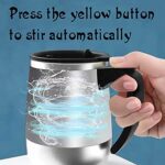Self Stirring Mug With Lid used in  official places for serving drinks (1 Pc / 400 ML) - Neckline Detail by Nari Haat...