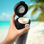 Stainless Steel Insulated Vacuum Bottle With Insulated Cap Lock (350ml) Approx - Closeup Embroidery by Nari Haat, Ind...